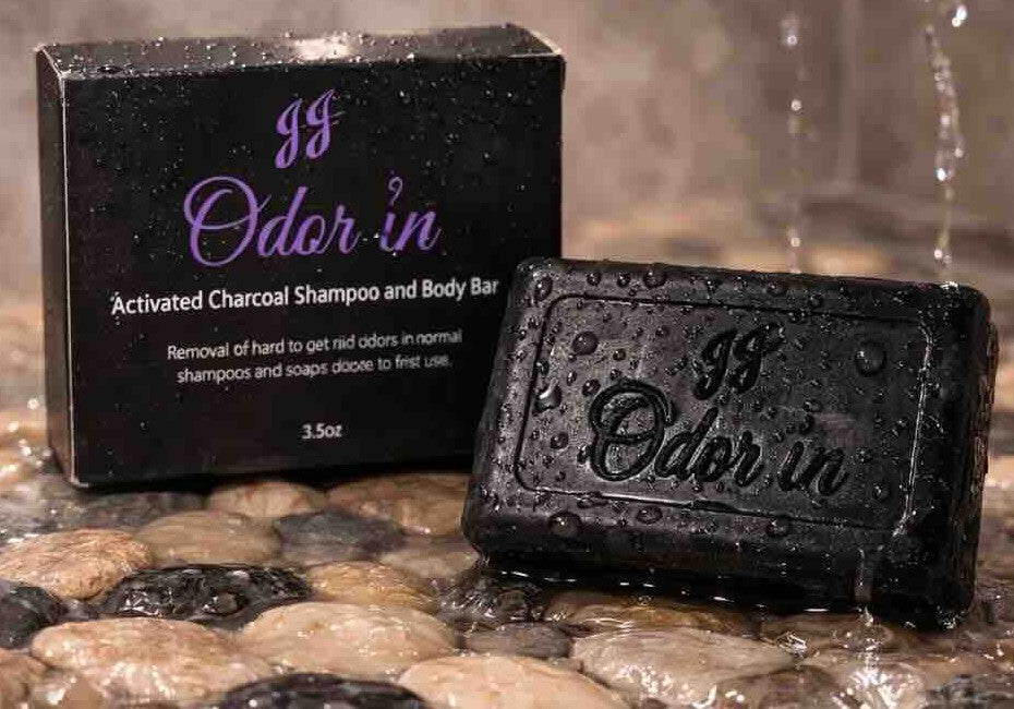 JJ Odor In activated charcoal bar and box